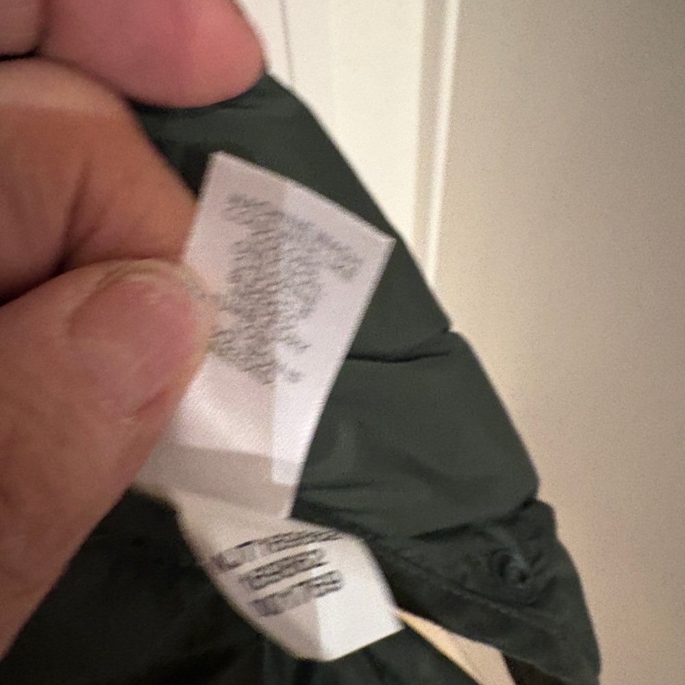 J‎ Jill Quilted Down Coat Women Large Green Puffer Field Jacket Long Barn Fall - Picture 5 of 9